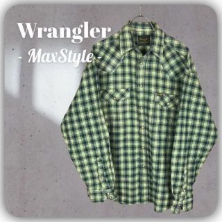 ラングラー(Wrangler)の【Wrangler】 古着 ビンテージ 長袖 コットン チェック シャツ(シャツ)