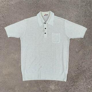 vintage ニットポロシャツ 70's 80's 古着 ヒッピー ロカビリー(ポロシャツ)