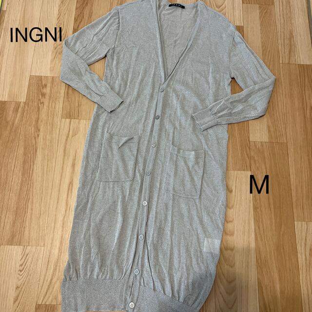 INGNI INGNI ロングカーディガン グレーの通販 by kkk☆|イングならラクマ イング レディース ロングカーディガン グレー M