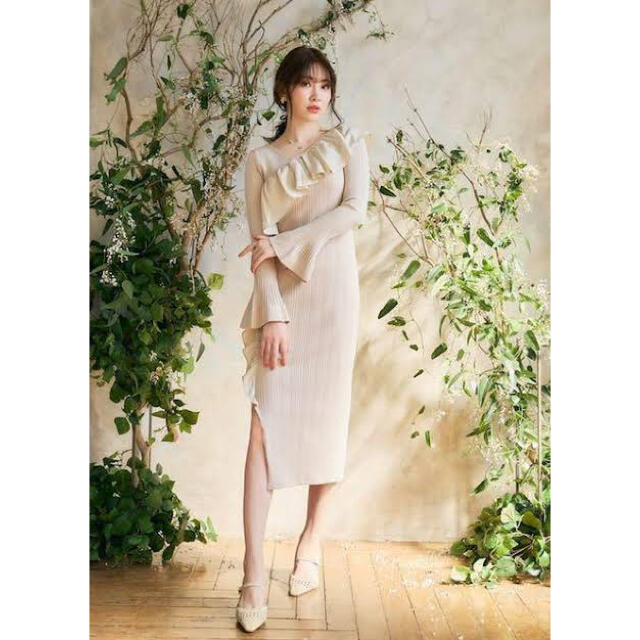 ☆専用☆herlipto Ruffle Wrap Rib Knit Dress ☆専用☆herlipto Ruffle Wrap Rib Knit Dress