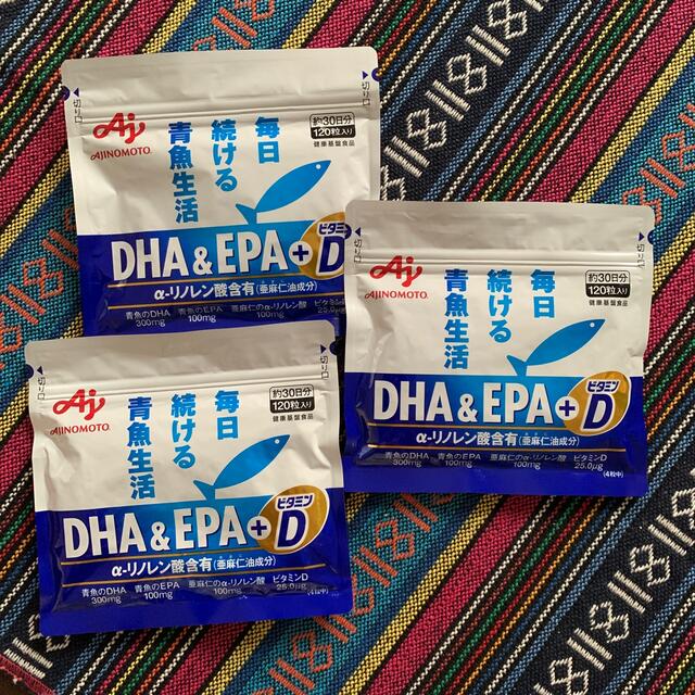 味の素　DHA&EPA  ビタミンD 30日分　120粒×3袋