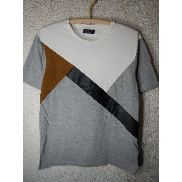 ZARA(ザラ)の7444　Zara　MAN　ザラ　半袖　切り替え　デザイン　tシャツ　人気 メンズのトップス(Tシャツ/カットソー(半袖/袖なし))の商品写真