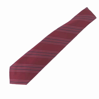 ダーバン(D’URBAN)のダーバン ネクタイ レギュラータイ 斜めストライプ シルク ボルドー 赤紫(ネクタイ)