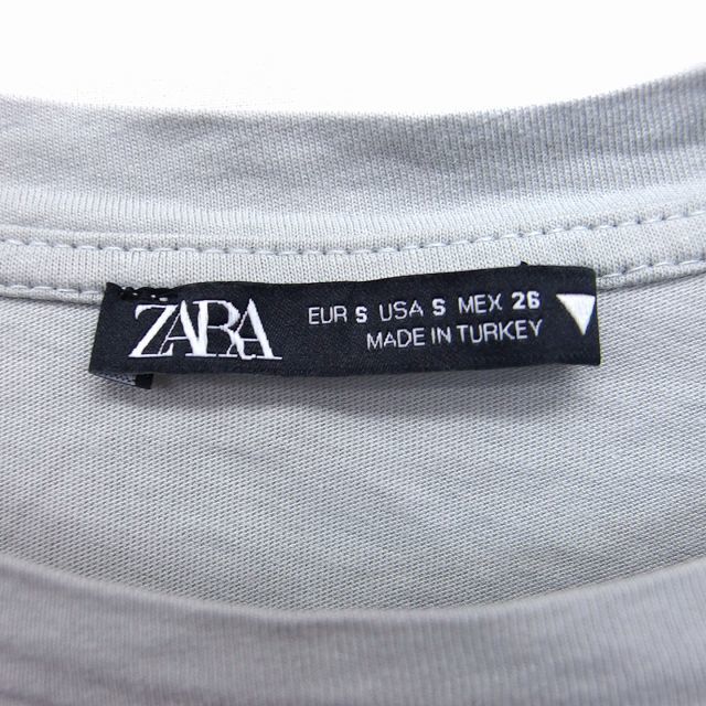 ZARA(ザラ)のザラ ZARA フリル カットソー Tシャツ フレンチスリーブ クロップド丈 レディースのトップス(その他)の商品写真