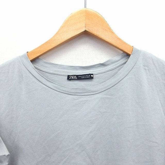 ZARA(ザラ)のザラ ZARA フリル カットソー Tシャツ フレンチスリーブ クロップド丈 レディースのトップス(その他)の商品写真