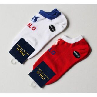 ポロラルフローレン(POLO RALPH LAUREN)の《ポロ ラルフローレン》新品 おしゃれソックス 2足セット 21~23cm ⑬(ソックス)