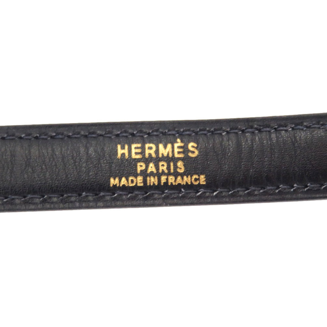 Hermes - 美品 エルメス ボックスカーフ ネイビー ゴールド金具 ケリー ...