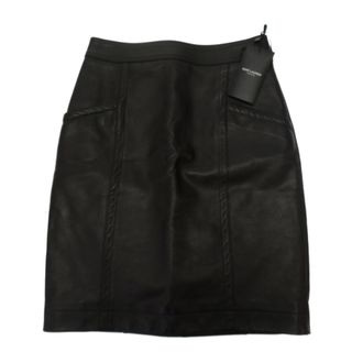 サンローラン(Saint Laurent)の新品同様 サンローランパリ レザー スカート ブラック サイズ36 黒 0141【中古】SAINT LAURENT PARIS レディース(ひざ丈スカート)