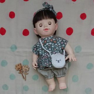 ぽぽちゃん ハンドメイド トップス かぼちゃパンツ バッグ ターバン ４点セット(その他)