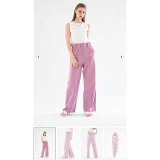 アリシアスタン(ALEXIA STAM)のCotton Linen Relax Wide Pants Pink  (カジュアルパンツ)