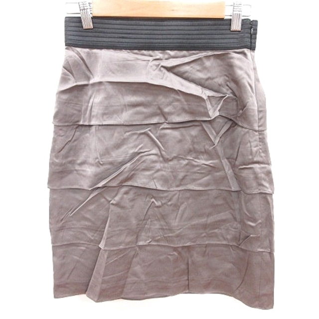 UNTITLED(アンタイトル)のアンタイトル UNTITLED スカート フレア ひざ丈 2 茶  レディースのスカート(ひざ丈スカート)の商品写真