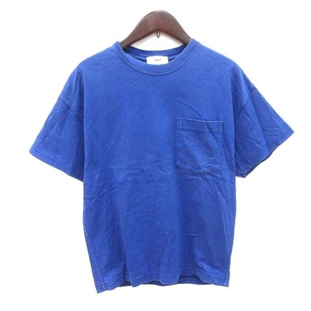 HYKE(ハイク)のハイク HYKE Tシャツ カットソー 半袖 クルーネック 1 青 ブルー レディースのトップス(Tシャツ(半袖/袖なし))の商品写真