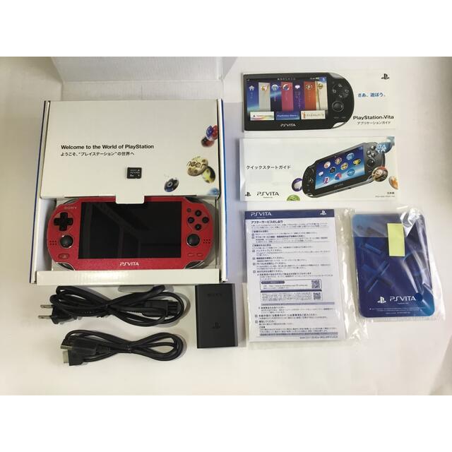 PlayStation Vita(プレイステーションヴィータ)のPlayStation Vita PCH-1000レッド 有機ELモデル　8GB エンタメ/ホビーのゲームソフト/ゲーム機本体(携帯用ゲーム機本体)の商品写真