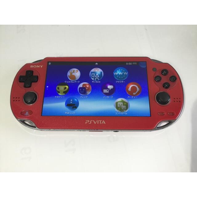 PlayStation Vita(プレイステーションヴィータ)のPlayStation Vita PCH-1000レッド 有機ELモデル　8GB エンタメ/ホビーのゲームソフト/ゲーム機本体(携帯用ゲーム機本体)の商品写真