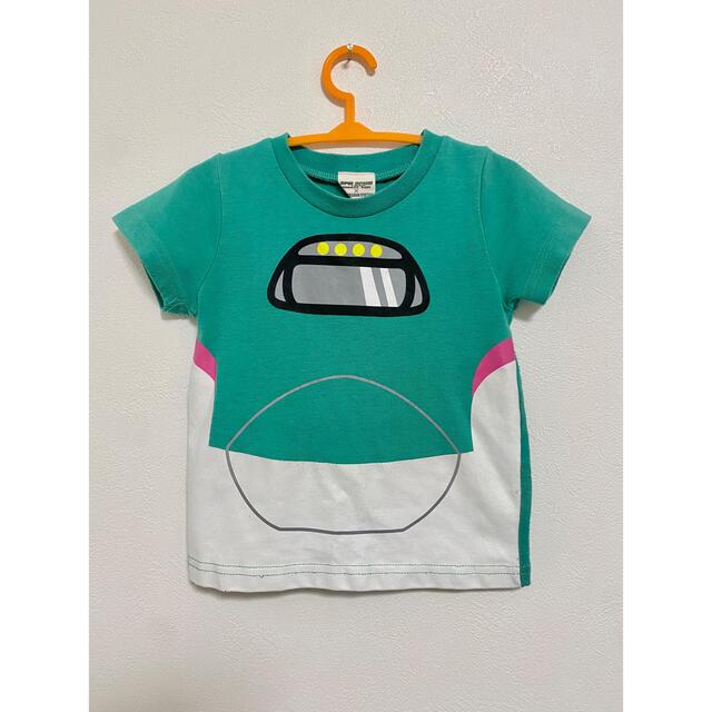 新幹線　はやぶさ　キッズTシャツ　90サイズ キッズ/ベビー/マタニティのキッズ服男の子用(90cm~)(Tシャツ/カットソー)の商品写真