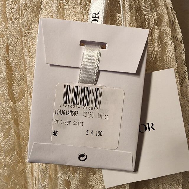 未使用 DIOR ディオール ニットレースプリーツスカート お直し - 3