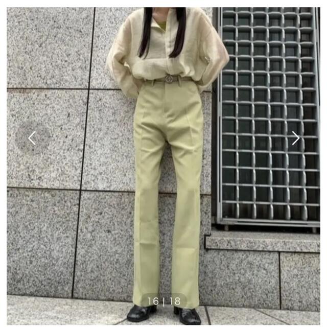 に初値下げ! カスタネ ハイウエストイージースリムスラックスパンツ