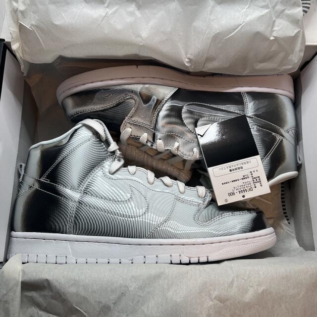 27.5cm CLOT Nike Dunk High Silver Flux