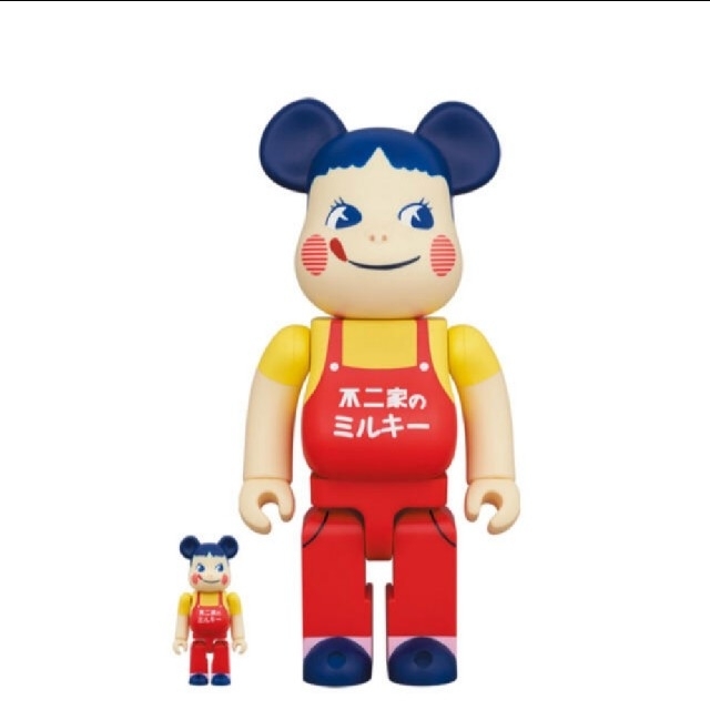 BE@RBRICK ホーロー看板 ペコちゃん 100% 400%ホーロー