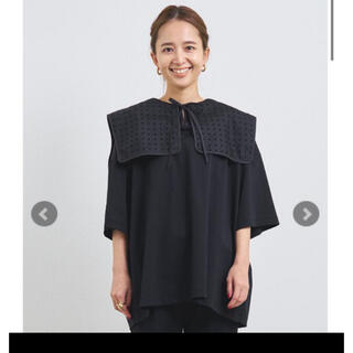 yoriフロッキードットTシャツ黒未使用(Tシャツ(半袖/袖なし))