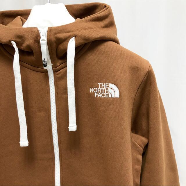 THE NORTH FACE(ザノースフェイス)のノースフェイス リアビュー ジップ フーディ ロゴ スウェット パーカ ブラウン メンズのトップス(パーカー)の商品写真