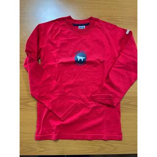ドッグデプト(DOG DEPT)の長袖ティーシャツ　ロンT 赤色　レッド　犬　DOGDEPT Sサイズ(Tシャツ(長袖/七分))