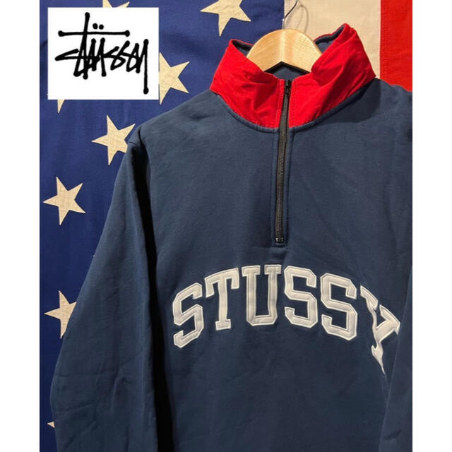 STUSSY - 【限定デザイン】ステューシー スウェット ハーフジップ 希少