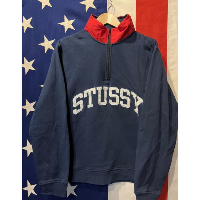 STUSSYのハーフジップ スウェット | red-village.com