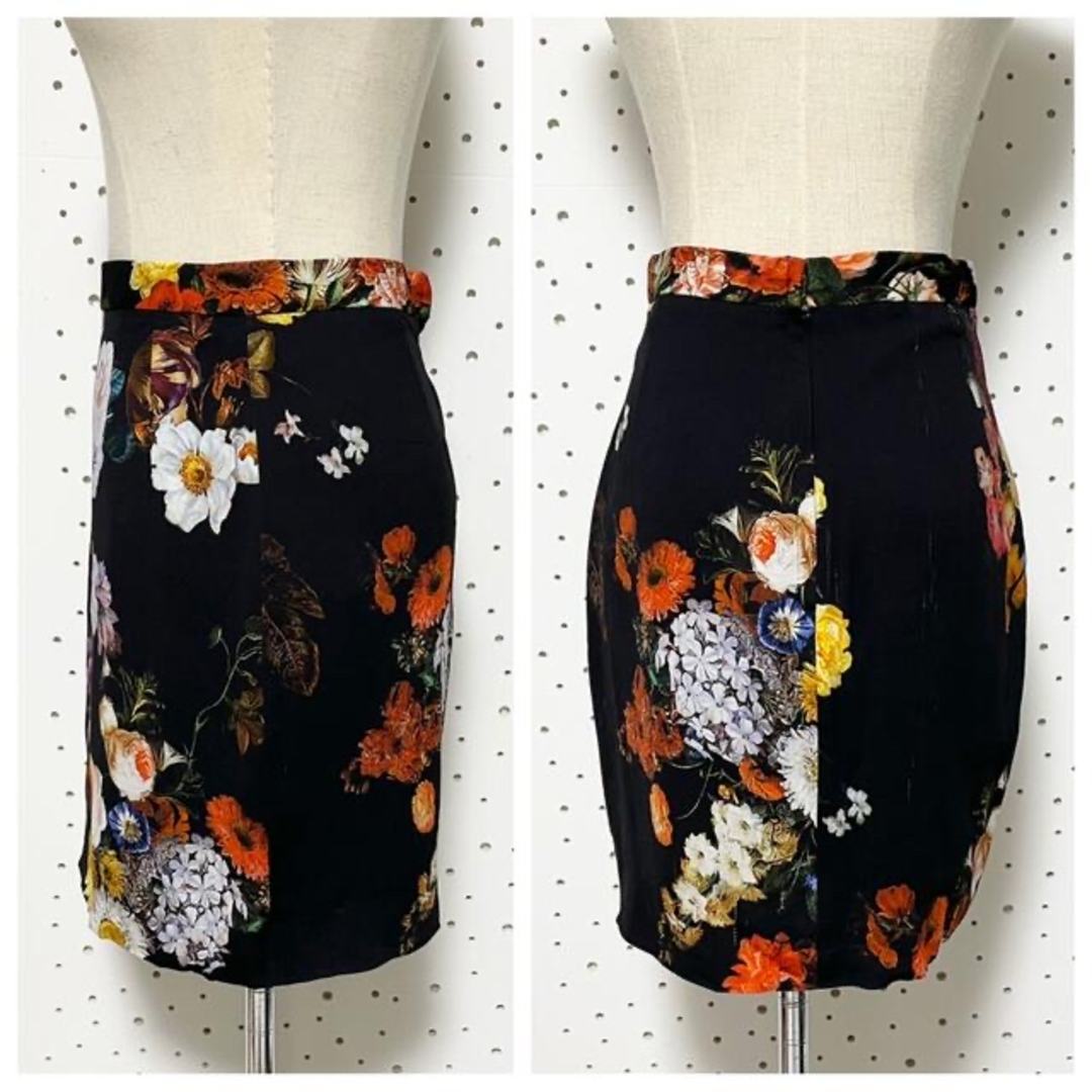 DOLCE&GABBANA(ドルチェアンドガッバーナ)の本物 ドルチェ&ガッバーナ 花柄 フラワー フローラル スカート 38 ドルガバ レディースのスカート(ミニスカート)の商品写真