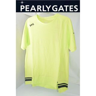 パーリーゲイツ(PEARLY GATES)の新品☆パーリーゲイツ 半袖 Tシャツ☆ライムイエロー☆Mサイズ(ウエア)