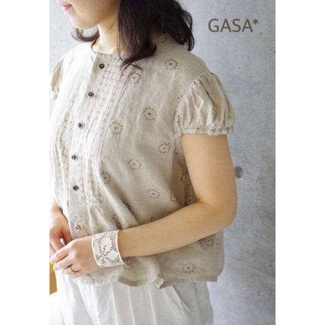 美品＊GASA*＊砂の回廊  パフ スリーブ ブラウス