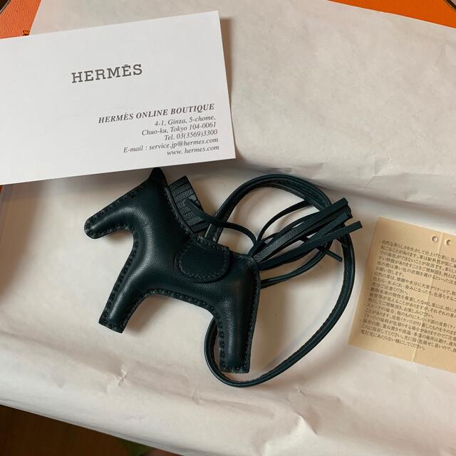 新品未使用　エルメス　ペガサスロデオ　ナタセザム黒　チャーム　HERMES