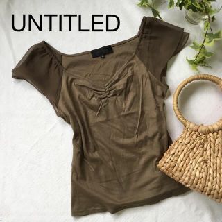 アンタイトル(UNTITLED)のuntitled アンタイトル シフォンスリーブ Tシャツ サイズ2 M (Tシャツ/カットソー(半袖/袖なし))