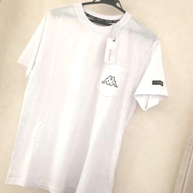 Kappa(カッパ)の新品❤Kappa 胸ポケット付き Tシャツ メンズLL 白 メンズのトップス(Tシャツ/カットソー(半袖/袖なし))の商品写真