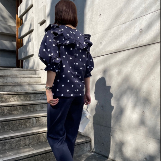 うファッション 完売【ohga】 candy ドットトップス⭐ホワイト www.m