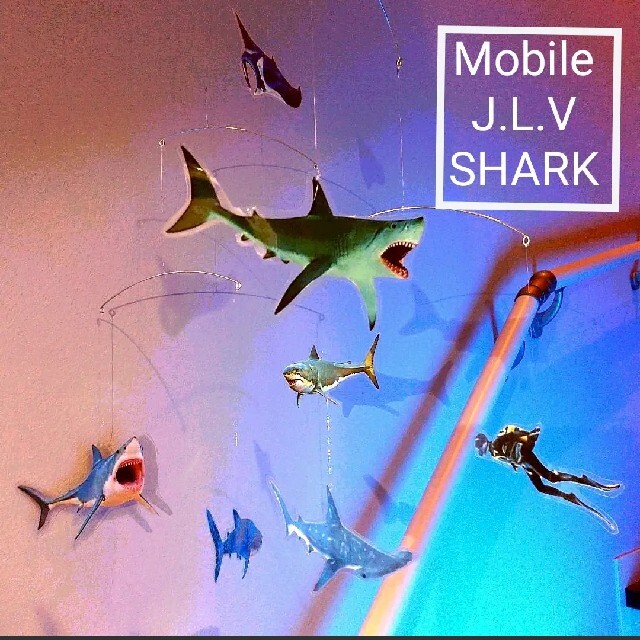 ⚓️ サメ  ダイバー 魚 モビール JAWS ！ ジンベイザメ ハンドメイドのパーティー(モビール)の商品写真