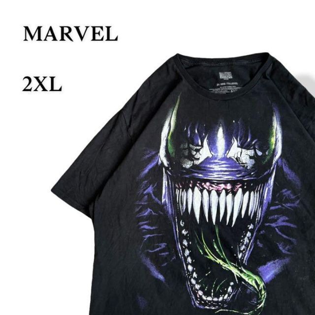 希少 00's MARVEL ヴェノム Tシャツ 半袖　黒 マーベル　プリント