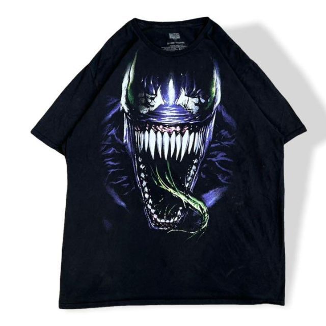 MARVEL(マーベル)の希少 00's MARVEL ヴェノム Tシャツ 半袖　黒 マーベル　プリント メンズのトップス(Tシャツ/カットソー(半袖/袖なし))の商品写真
