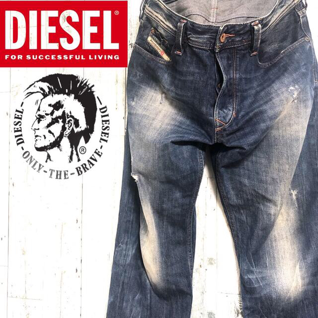 激レア　DIESEL ディーゼル　テーパード　ダメージ　デニム　アメカジ　ワイド 1