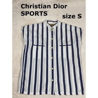 クリスチャンディオール(Christian Dior)のChristian Dior sports ノースリーブシャツ ストライプ S(シャツ/ブラウス(半袖/袖なし))