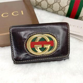 グッチ(Gucci)のGUCCI グッチ 6→4連 キーケース シェリーライン　インターロッキング(キーケース)