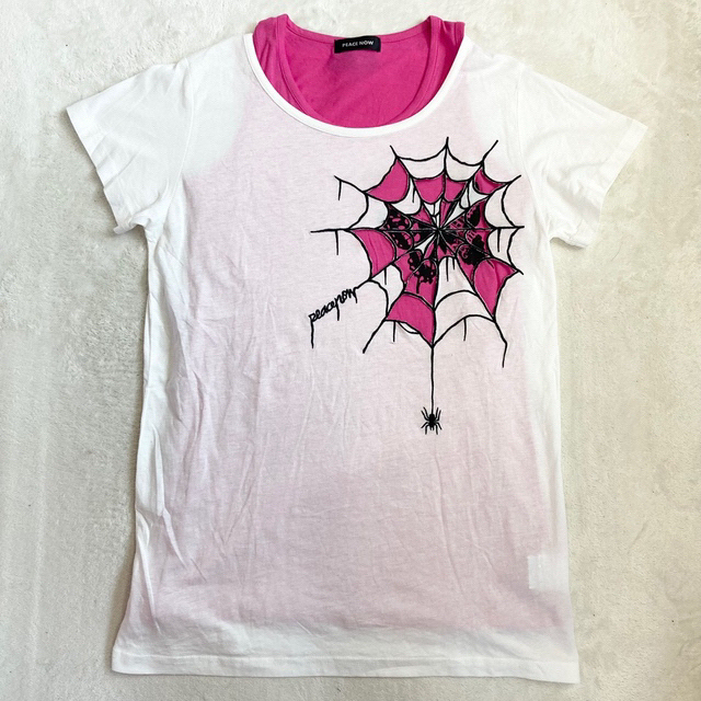 PEACE NOW(ピースナウ)の【美品】PEACE NOW スパイダーネットTシャツ&タンクトップセット レディースのトップス(その他)の商品写真