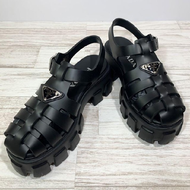 PRADA プラダ フォームラバー サンダル ブラック 36 geocoach.co.jp