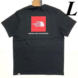 ザノースフェイス(THE NORTH FACE)の海外限定 ノースフェイス ボックス ロゴ Tシャツ L 半袖 黒 REDBOX(Tシャツ/カットソー(半袖/袖なし))