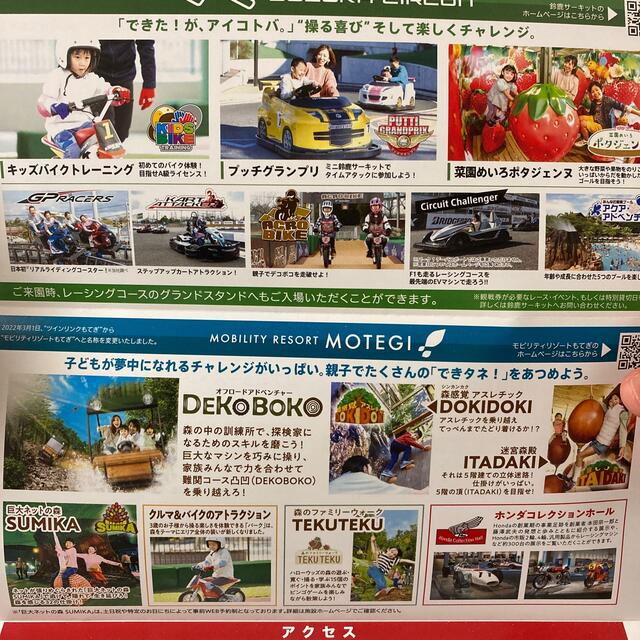 本田技研工業株主優待　ホンダ　鈴鹿サーキット　モビリティリゾートもてぎ チケットの施設利用券(遊園地/テーマパーク)の商品写真