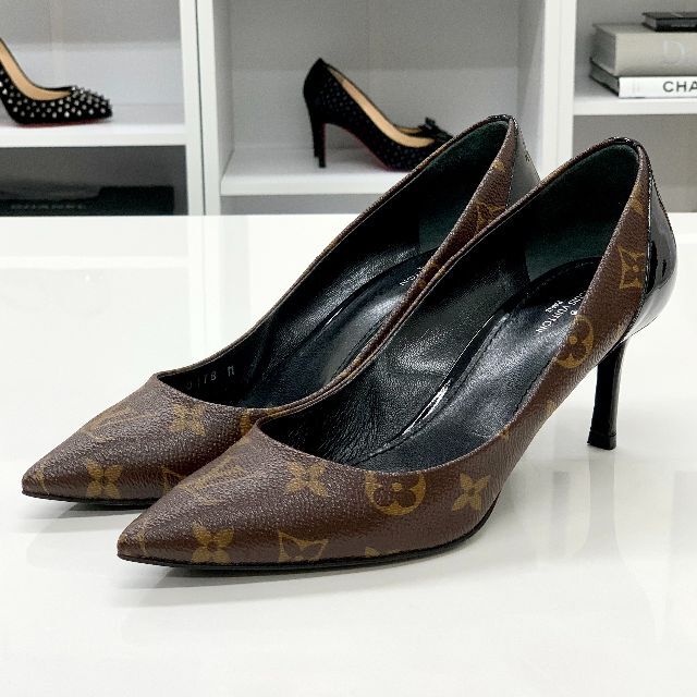プラダ LOUIS モノグラムレザー パンプスの通販 by tonashoes♡|ルイ