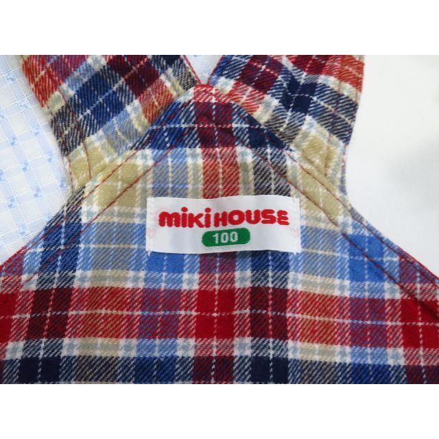 mikihouse(ミキハウス)のミキハウス オーバーオール 90㎝ やわらか デニム素材 キッズ/ベビー/マタニティのキッズ服男の子用(90cm~)(ジャケット/上着)の商品写真