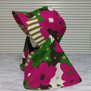 円高還元 【25ちゃん様 専用】ハンドメイド エチノ日除け帽子 ハット