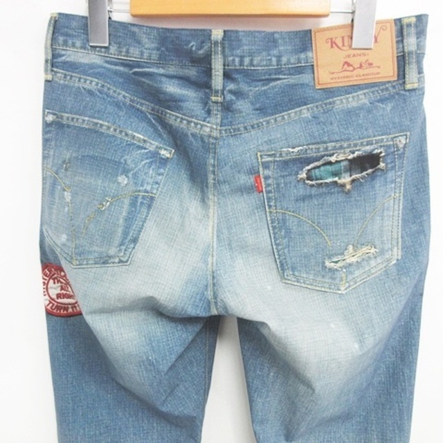 ヒステリックグラマー 02182AP06 GOD PATCH DENIM 青 S - www ...