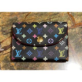 ルイヴィトン(LOUIS VUITTON)のルイヴィトン　名刺入れ　カード入れ　マルチカラー　黒(名刺入れ/定期入れ)